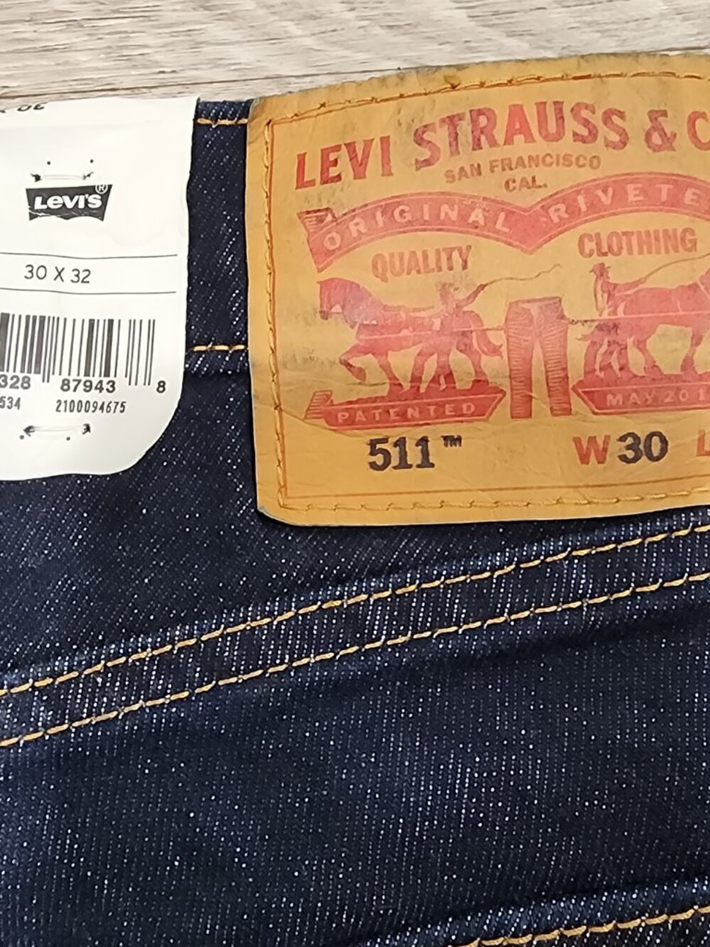 Levi's 511 Slim Fit Stretch Flex Dark Wash Jeans Size Men's W30 L32 NWT - Picture 11 of 11
